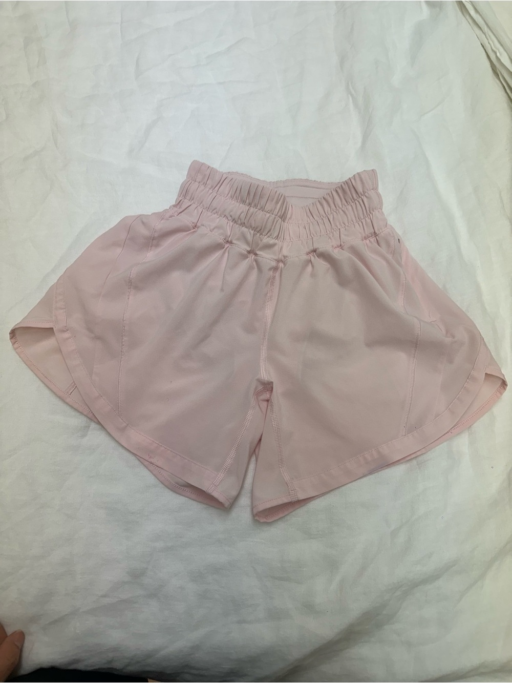 lululemon athletica Light Pink Elastic-Waist Athletic Shorts